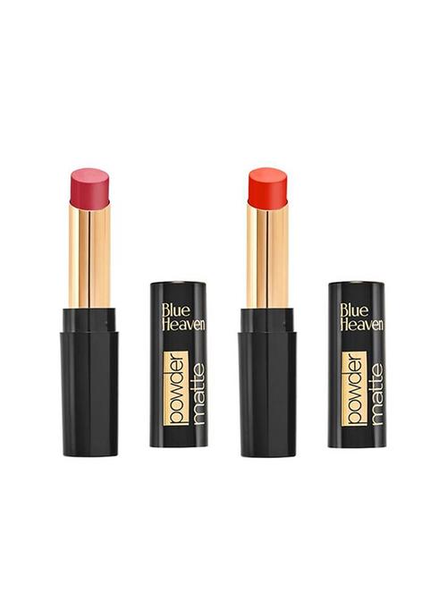 blue heaven powder matte lipsticks (chest nut & fiery orange) - 18513674 - Very Small Image - 1