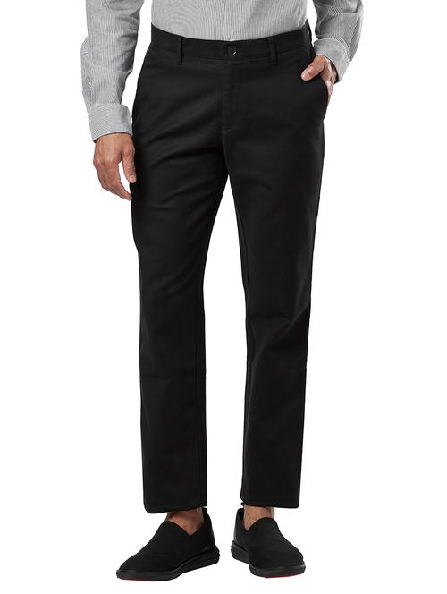 black solid casual trouser - 18513751 - Very Small Image - 1