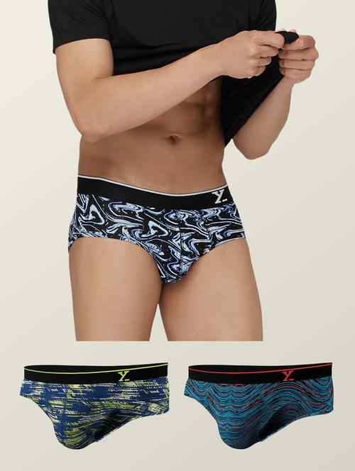 set of 3 low rise printed briefs - 18513906 - Very Small Image - 1