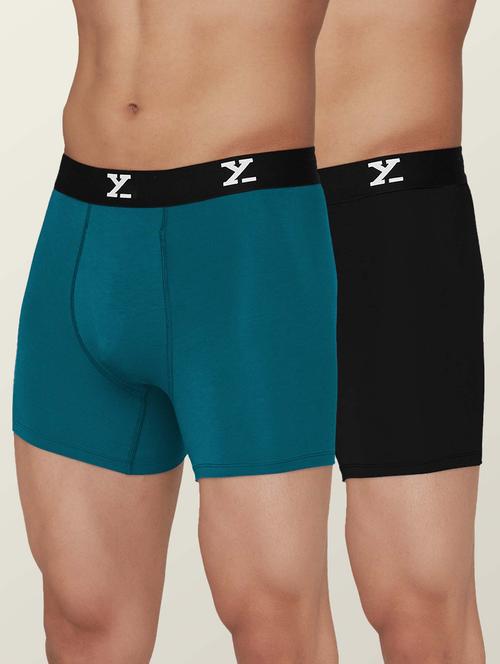 set of 2 low rise solid trunks - 18514082 - Very Small Image - 1