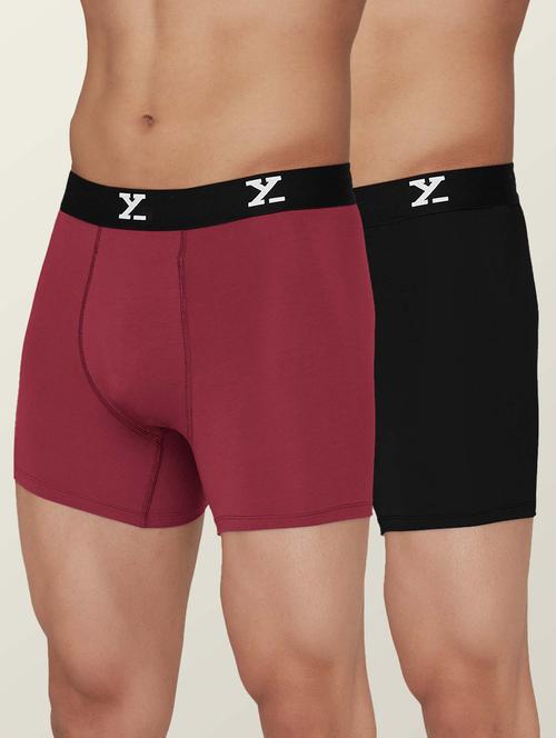 set of 2 low rise solid trunks - 18514085 - Very Small Image - 1
