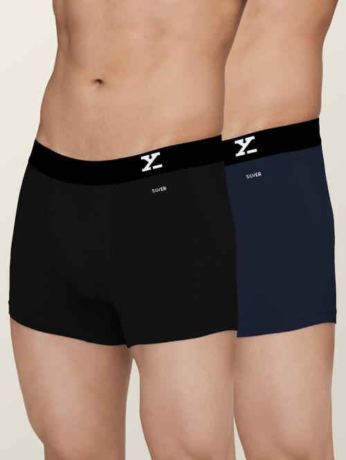 set of 2 low rise solid trunks - 18514258 - Very Small Image - 1