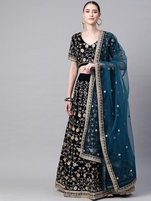 embroidered lehenga and choli with dupatta - 18514526 - Very Small Image - 1