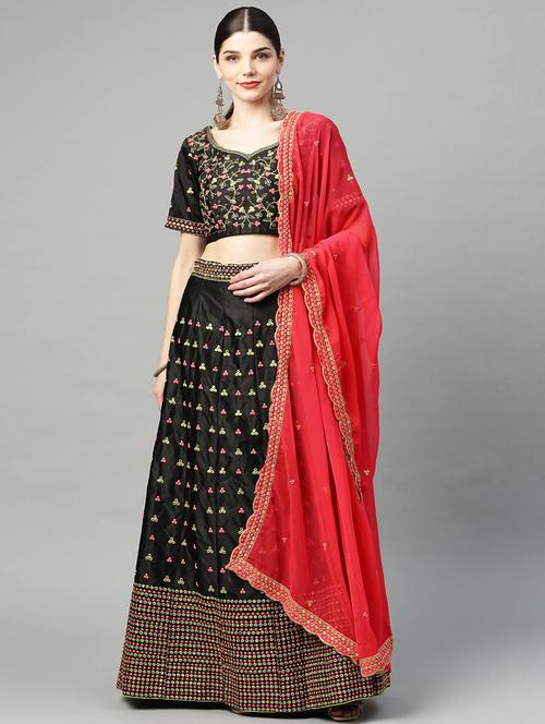 embroidered lehenga and choli with dupatta - 18514527 - Very Small Image - 1