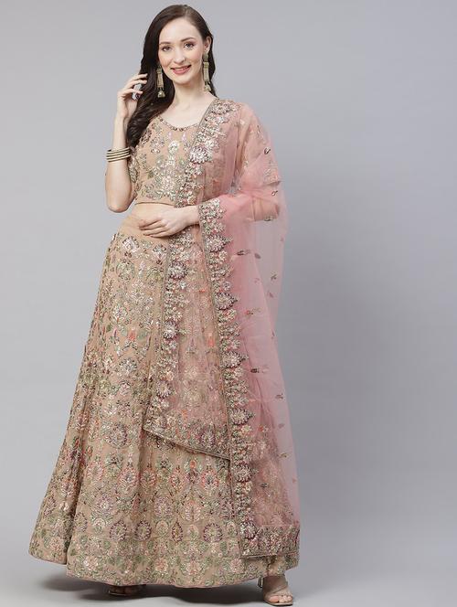 embroidered lehenga and choli with dupatta - 18514558 - Very Small Image - 1