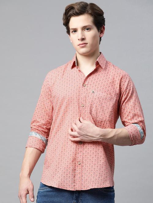 orange floral casual shirt - 18514589 - Very Small Image - 1