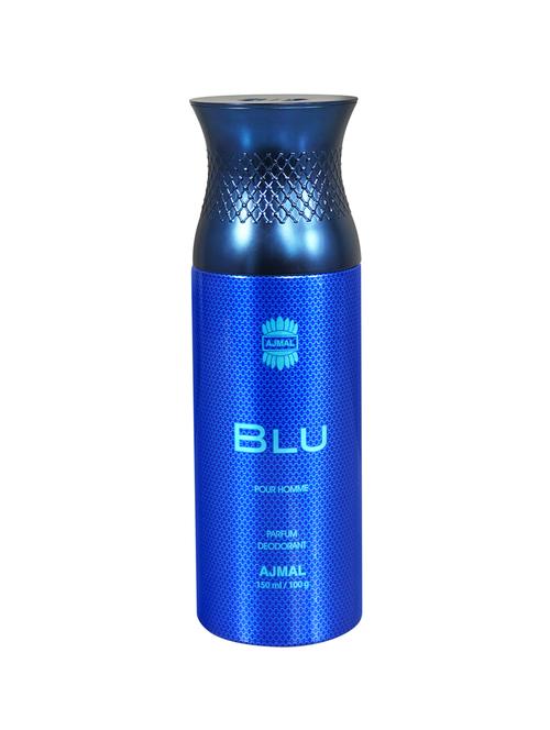 ajmal blu deodorant 150ml body spray gift for men long lasting perfume (online exclusive) - 18514811 - Very Small Image - 1
