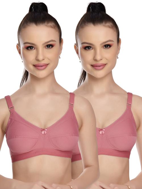 pack of 2 non padded solid regular bra - 18514865 - Very Small Image - 1
