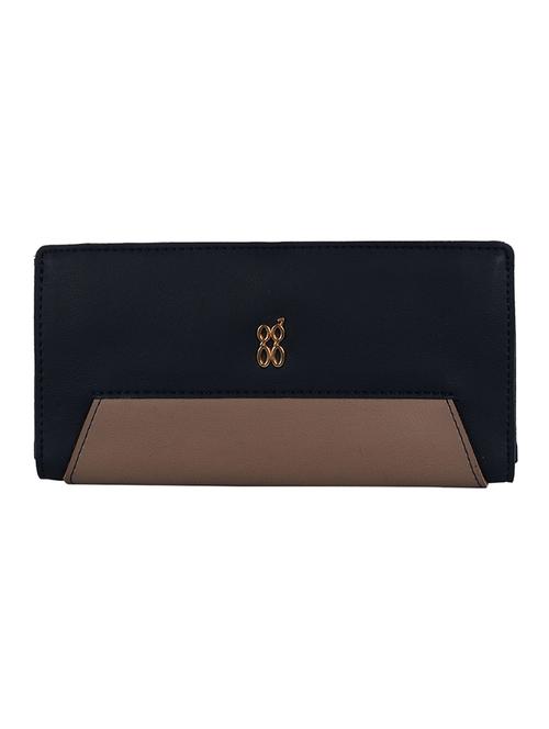 navy blue color block wallet - 18514906 - Very Small Image - 1