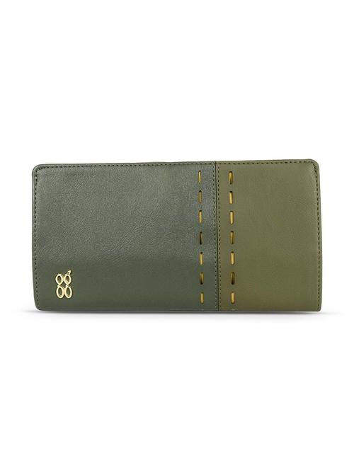 olive color block wallet - 18514914 - Very Small Image - 1