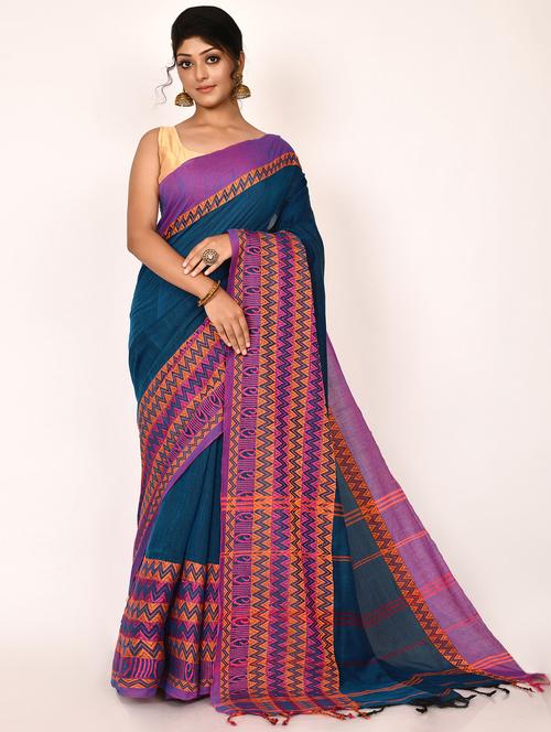 tassel detailed handloom saree - 18515027 - Very Small Image - 1