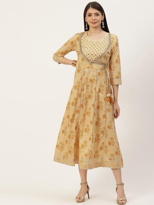 floral print anarkali ethnic dress - 18515104 - Very Small Image - 1
