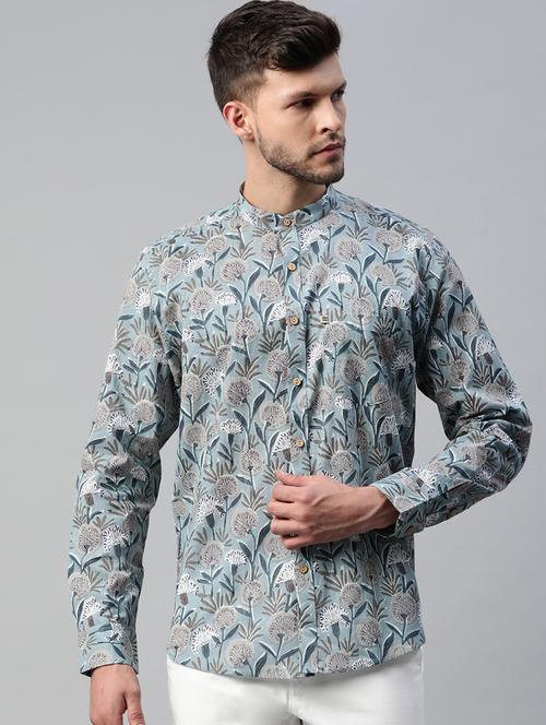mens florals casual shirt - 18515702 - Very Small Image - 1
