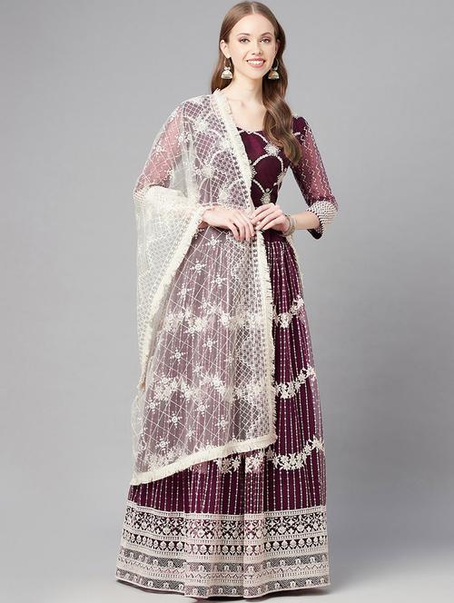 embroidered a-line lehenga and choli with dupatta - 18515731 - Very Small Image - 1