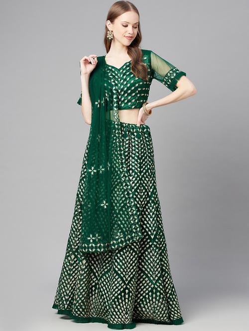 embroidered a-line lehenga and choli with dupatta - 18515740 - Very Small Image - 1