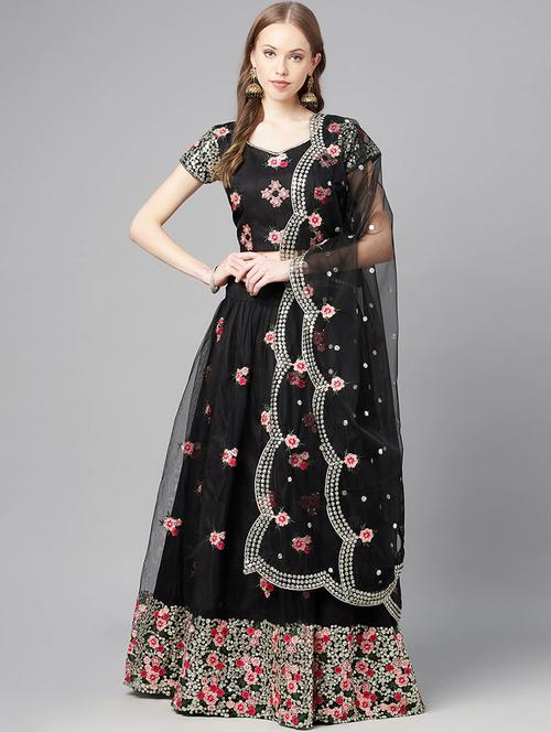 embroidered a-line lehenga and choli with dupatta - 18515742 - Very Small Image - 1