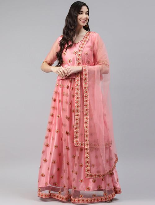 zari work a-line lehenga and choli with dupatta - 18515743 - Very Small Image - 1