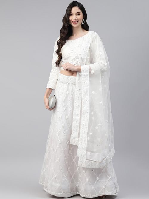 embroidered a-line lehenga and choli with dupatta - 18515746 - Very Small Image - 1