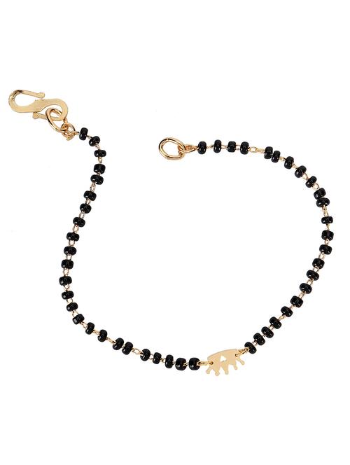 gold plated black beaded bracelet - 18516090 - Very Small Image - 1