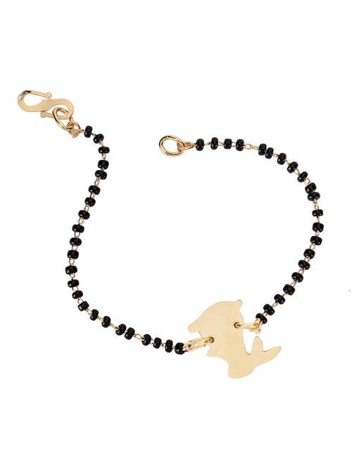 gold plated black beaded bracelet - 18516093 - Very Small Image - 1