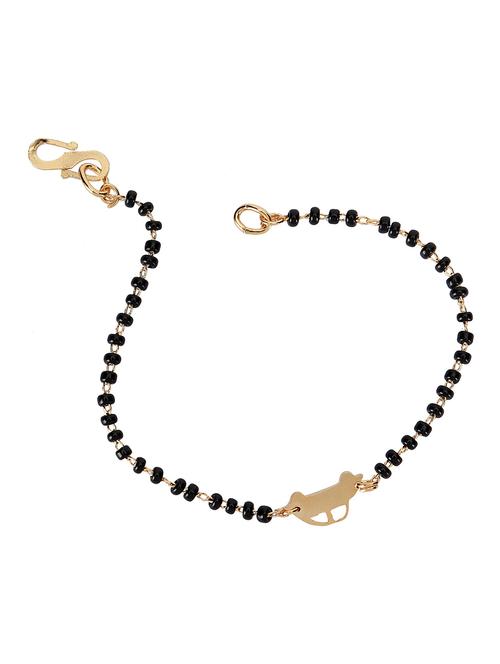 gold plated black beaded bracelet - 18516094 - Very Small Image - 1