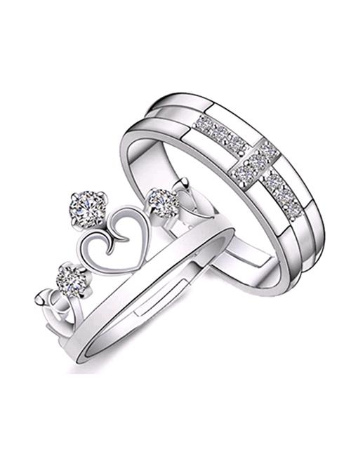silver brass combo ring - 18516199 - Very Small Image - 1