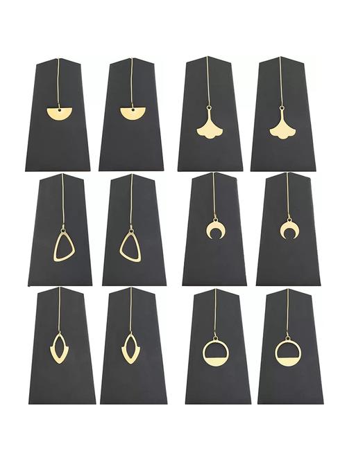 pack of 6 gold plated drop earring - 18516576 - Very Small Image - 1