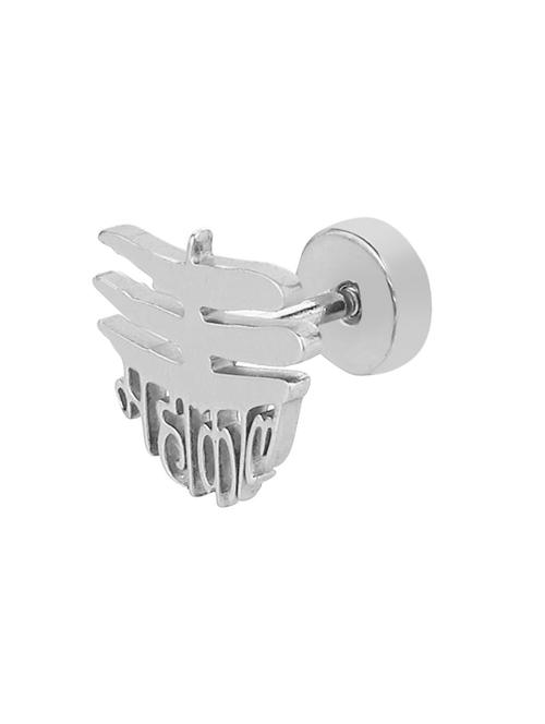 silver metal studs earring - 18516603 - Very Small Image - 1
