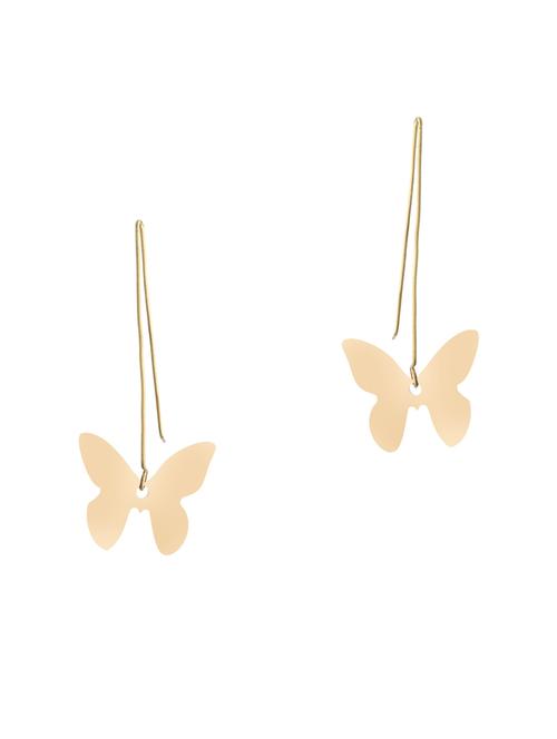 gold metal drop earring - 18516659 - Very Small Image - 1