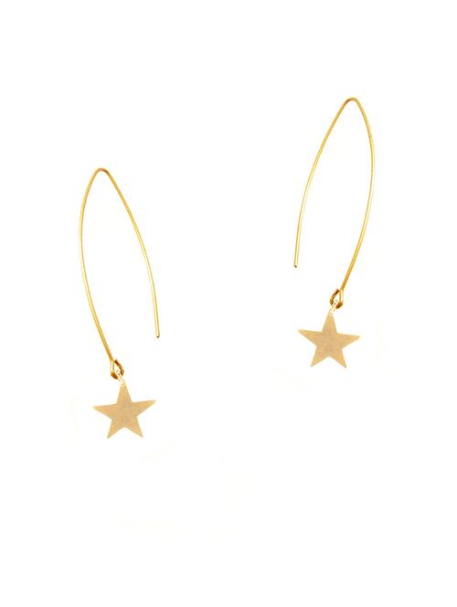 gold plated drop earring - 18516669 - Very Small Image - 1