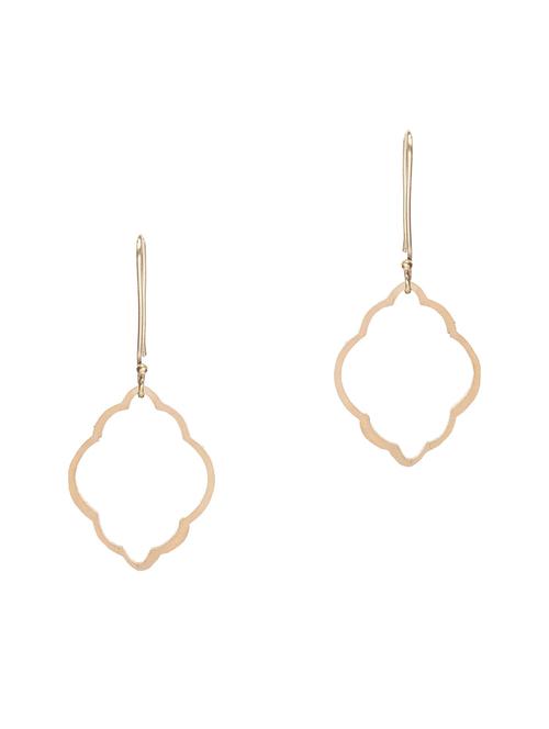 gold plated drop earring - 18516670 - Very Small Image - 1