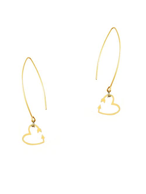 gold plated drops & danglers earring - 18516700 - Very Small Image - 1