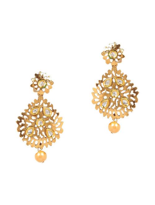 gold plated drop earring - 18516792 - Very Small Image - 1