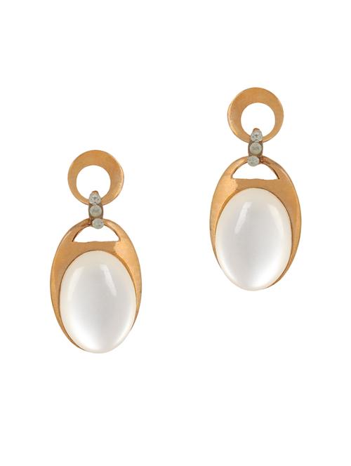 gold plated drop earring - 18516912 - Very Small Image - 1