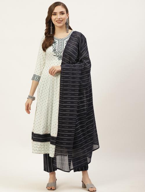 printed kurta pant with dupatta - 18517045 - Very Small Image - 1