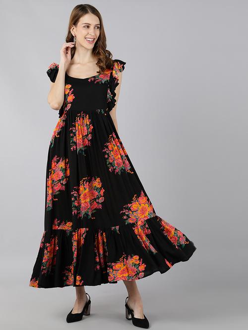 floral print tiered dress - 18517696 - Very Small Image - 1