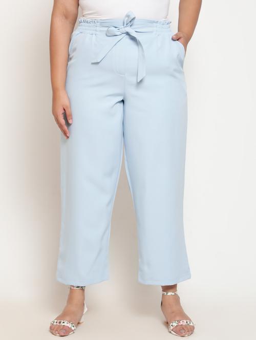 tie front solid plus trouser - 18517834 - Very Small Image - 1