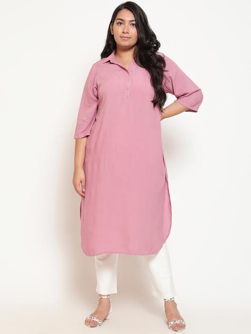 solid straight kurta - 18517836 - Very Small Image - 1