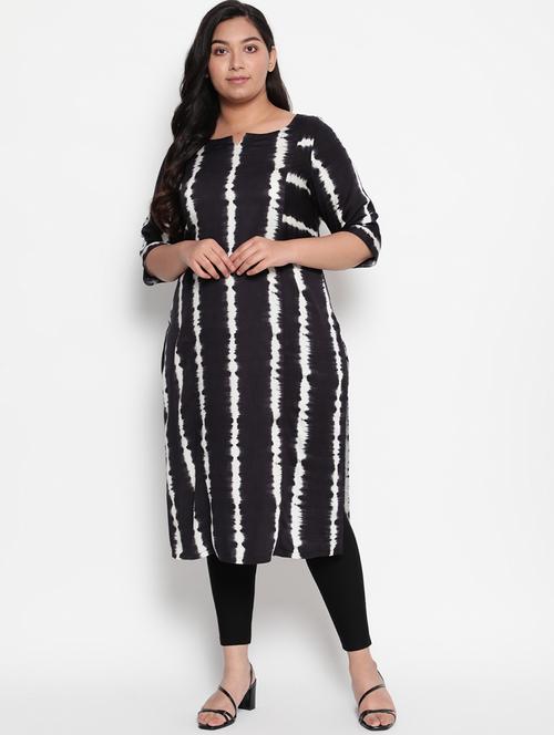 tie & dye straight kurta - 18517854 - Very Small Image - 1