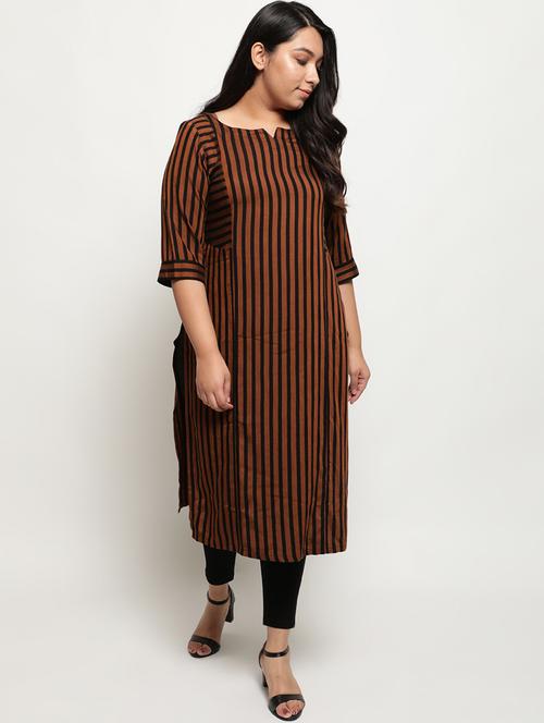 striped straight kurta - 18517855 - Very Small Image - 1