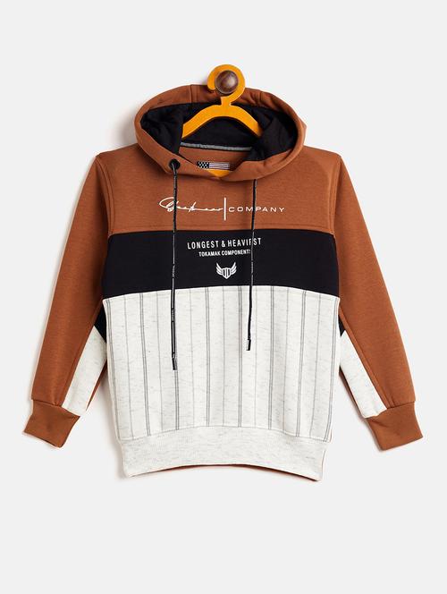 boys color block hooded sweatshirt - 18518438 - Very Small Image - 1