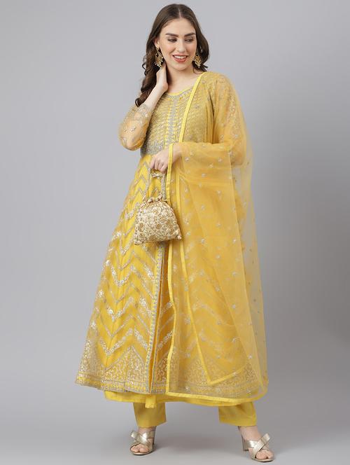 embroidered unstitched suit set - 18518590 - Very Small Image - 1