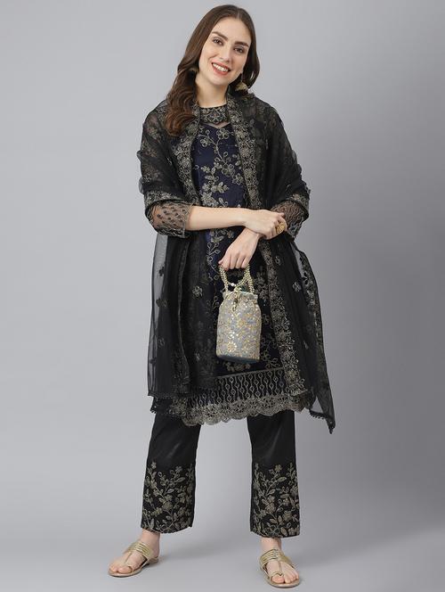 embroidered unstitched suit set - 18518593 - Very Small Image - 1