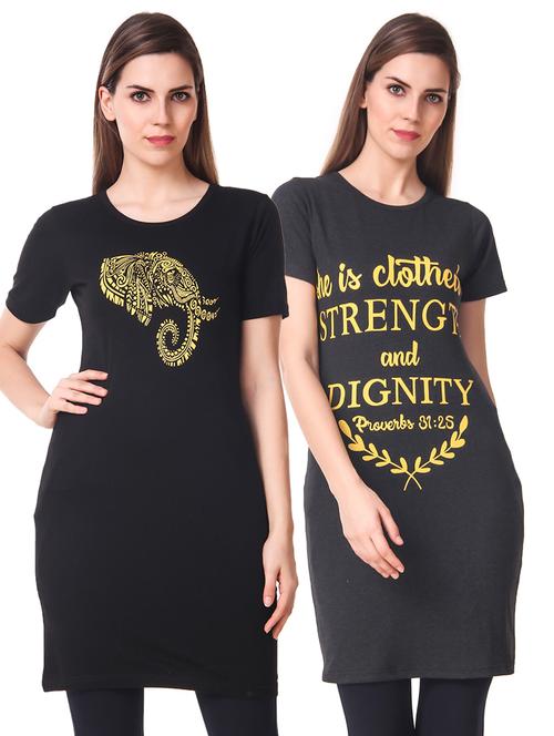pack of 2 printed regular tee - 18518753 - Very Small Image - 1