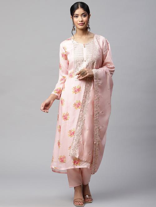 floral kurta pant set with dupatta - 18518894 - Very Small Image - 1