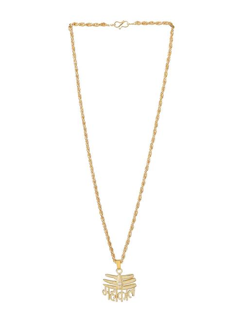 gold plated mahakal pendant set - 18518941 - Very Small Image - 1