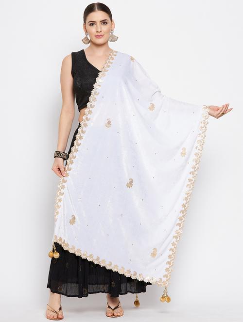 gotta patti velvet dupatta - 18519310 - Very Small Image - 1