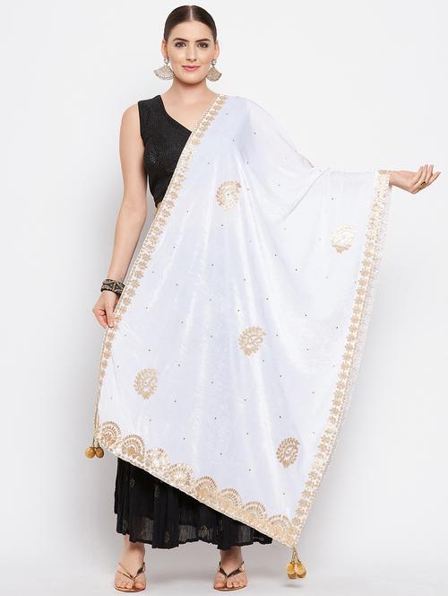 gotta patti velvet dupatta - 18519331 - Very Small Image - 1