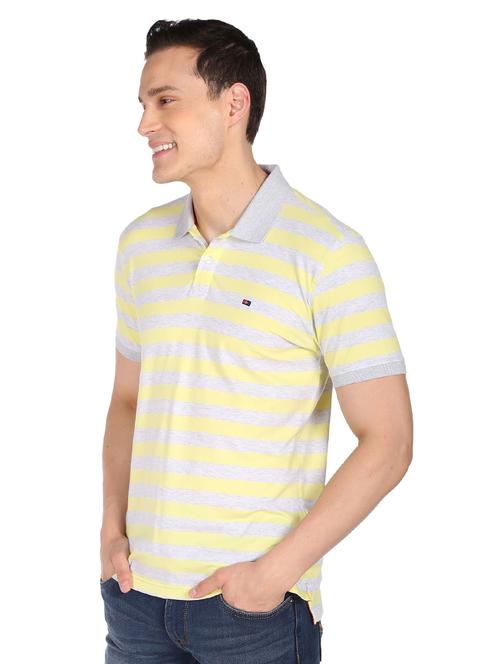 yellow striped polo t-shirt - 18519371 - Very Small Image - 1