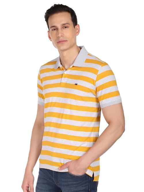 yellow striped polo t-shirt - 18519384 - Very Small Image - 1